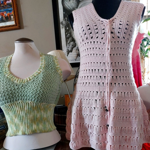 Handmade crochet summer top or dress - Picture 1 of 1
